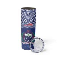 Samoa Rugby Skinny Tumbler Manu Samoa Polynesian Tatoo Pattern