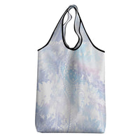 Samoa White Sunday Grocery Bag Sweet Pastel Plumeria Floral