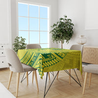 Kia Orana Cook Islands Tablecloth Turtle Yellow Green Polynesian Pattern LT01 - Polynesian Pride