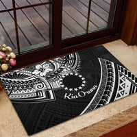 Kia Orana Cook Islands Rubber Doormat Circle Stars With Floral White Pattern LT01 - Polynesian Pride