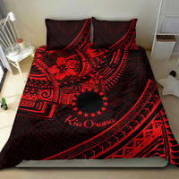Kia Orana Cook Islands Bedding Set Circle Stars With Floral Red Pattern LT01 - Polynesian Pride