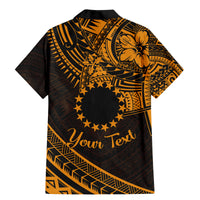 Kia Orana Cook Islands Family Matching Mermaid Dress and Hawaiian Shirt Circle Stars With Floral Gold Pattern LT01 - Polynesian Pride