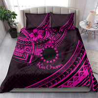 Kia Orana Cook Islands Bedding Set Circle Stars With Floral Pink Pattern LT01 - Polynesian Pride