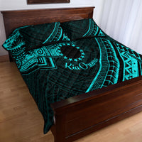 Kia Orana Cook Islands Quilt Bed Set Circle Stars With Floral Turquoise Pattern LT01 - Polynesian Pride