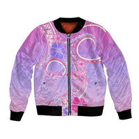 Polynesian Shark Valentine Bomber Jacket Sweet Unique Version LT01 Unisex Pink - Polynesian Pride
