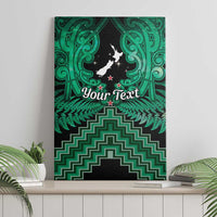 Personalised Aotearoa Matariki Canvas Wall Art Green Fern Maori Poutama
