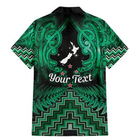 Personalised Aotearoa Matariki Family Matching Mermaid Dress and Hawaiian Shirt Green Fern Maori Poutama