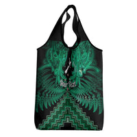 Personalised Aotearoa Matariki Grocery Bag Green Fern Maori Poutama