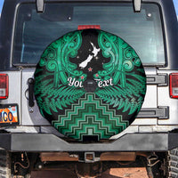 Personalised Aotearoa Matariki Spare Tire Cover Green Fern Maori Poutama