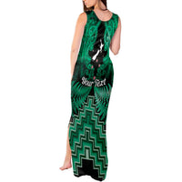 Personalised Aotearoa Matariki Tank Maxi Dress Green Fern Maori Poutama