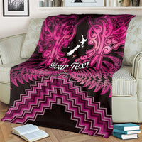 Personalised Aotearoa Matariki Blanket Pink Fern Maori Poutama