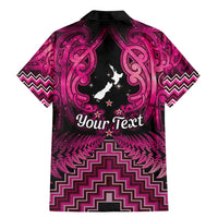 Personalised Aotearoa Matariki Family Matching Mermaid Dress and Hawaiian Shirt Pink Fern Maori Poutama