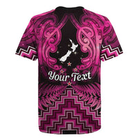 Personalised Aotearoa Matariki Rugby Jersey Pink Fern Maori Poutama