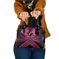 Personalised Aotearoa Matariki Shoulder Handbag Pink Fern Maori Poutama LT01 One Size Pink - Polynesian Pride