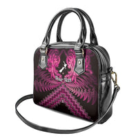 Personalised Aotearoa Matariki Shoulder Handbag Pink Fern Maori Poutama LT01 - Polynesian Pride