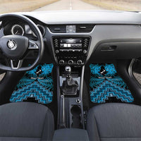 Personalised Aotearoa Matariki Car Mats Turquoise Fern Maori Poutama