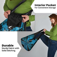 Personalised Aotearoa Matariki Grocery Bag Turquoise Fern Maori Poutama