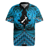 Personalised Aotearoa Matariki Rugby Jersey Turquoise Fern Maori Poutama