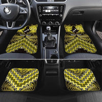 Personalised Aotearoa Matariki Car Mats Yellow Fern Maori Poutama