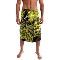 Personalised Aotearoa Matariki Lavalava Yellow Fern Maori Poutama