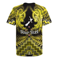 Personalised Aotearoa Matariki Rugby Jersey Yellow Fern Maori Poutama
