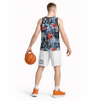 Hawaii Tropicana Blue Pattern Basketball Jersey LT01 - Polynesian Pride
