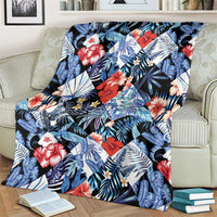 Hawaii Tropicana Blue Pattern Blanket - Polynesian Pride