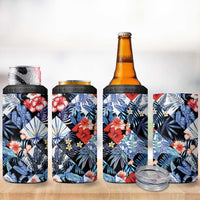 Hawaii Tropicana Blue Pattern 4 in 1 Can Cooler Tumbler - Polynesian Pride
