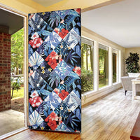 Hawaii Tropicana Blue Pattern Door Cover - Polynesian Pride