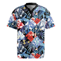 Hawaii Tropicana Blue Pattern Rugby Jersey - Polynesian Pride