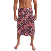 Polynesian Monstera Tiare Floral Lavalava Fuchsia Tropical Plaid - Polynesian Pride
