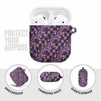 Polynesian Monstera Tiare Floral AirPods Case Lavender Tropical Plaid LT01 - Polynesian Pride