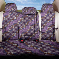 Polynesian Monstera Tiare Floral Back Car Seat Cover Lavender Tropical Plaid - Polynesian Pride