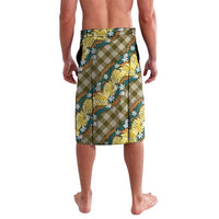 Polynesian Monstera Tiare Floral Lavalava Yellow Tropical Plaid - Polynesian Pride