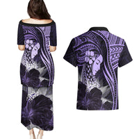 Polynesian Women Day 2024 Couples Matching Puletasi and Hawaiian Shirt Hibiscus Girl Tribal LT01 - Polynesian Pride