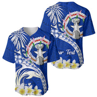Northern Mariana Islands Commonwealth Day 2024 Baseball Jersey Dolphin With Plumeria Flower LT01 - Polynesian Pride