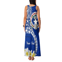 Northern Mariana Islands Commonwealth Day 2024 Family Matching Tank Maxi Dress and Hawaiian Shirt Dolphin With Plumeria Flower LT01 - Polynesian Pride