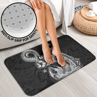 Hawaii Mermaid Monotone Bathroom Set Polynesian Pattern Fish Hook