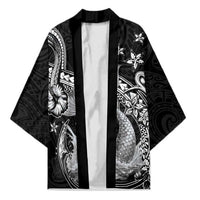 Hawaii Mermaid Monotone Kimono Polynesian Pattern Fish Hook