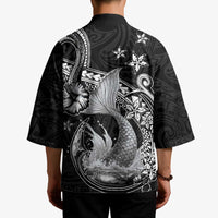 Hawaii Mermaid Monotone Kimono Polynesian Pattern Fish Hook