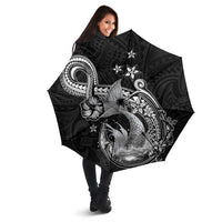 Hawaii Mermaid Monotone Umbrella Polynesian Pattern Fish Hook