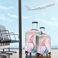 Hawaii Mermaid Sweet Pastel Luggage Cover Polynesian Pattern Fish Hook
