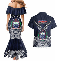Samoa Independence Day Couples Matching Mermaid Dress and Hawaiian Shirt Ula Nifo Mix Turtle LT01 - Polynesian Pride
