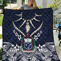 Samoa Independence Day Quilt Ula Nifo Mix Turtle LT01 Blue - Polynesian Pride