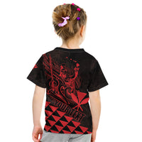 Personalized King Kamehameha Day Kid T Shirt Kakau Polynesian Pattern LT01 - Polynesian Pride