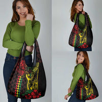 King Kamehameha Day Grocery Bag Hawaii Kakau Reggae