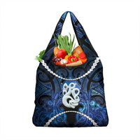 Maori Matariki Manaia Grocery Bag Maori Kowhaiwhai Pattern Galaxy LT01 1-pack One Size Blue - Polynesian Pride