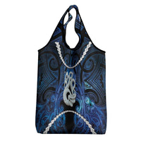Maori Matariki Manaia Grocery Bag Maori Kowhaiwhai Pattern Galaxy LT01 - Polynesian Pride