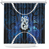 Maori Matariki Manaia Shower Curtain Maori Kowhaiwhai Pattern Galaxy
