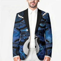Personalized Maori Matariki Hei Matau Blazer Maori Kowhaiwhai Pattern Galaxy